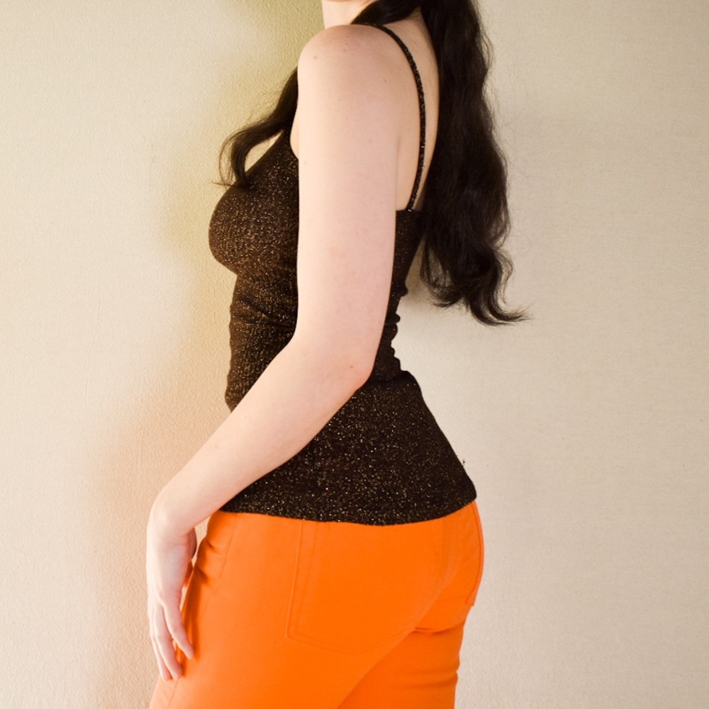 Vintage Y2K Glitter Knit Tank Top